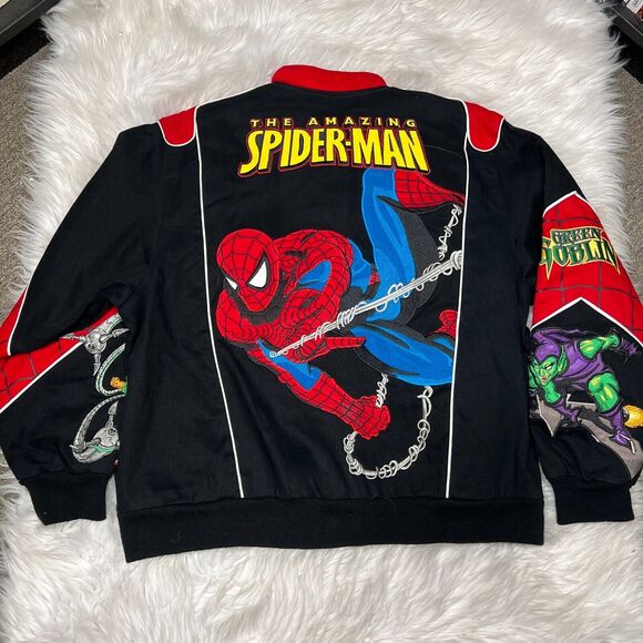 JH DESIGN YOUTH AMAZING SPIDERMAN JACKET SIZE 2XL 13-14 GREEN GOBLIN DR OCTOPUS - Picture 5 of 7